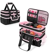 Trahzia Tool Tote Bag for Women, Double Layer Tool Storage Organizer Bag with Divider for Electri...