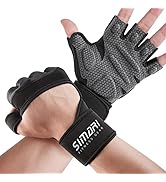 SIMARI Weight Lifting Workout Gym Gloves Full Finger with Wrist Wrap Support for Men Women, Full ...