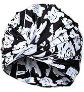 Ewanda store Colorful Pleated Extra Large Nylon Cloth Swim Cap for Women Swimming,Swimming Cap Co...