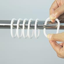 Shower Curtain Hooks Easy to Install and Remove