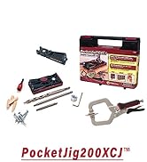 Milescraft 7336 Pocket Jig 200XCJ - Pocket Hole Bundle with Double Barrel Pocket Hole Jig, Single...
