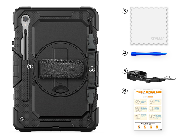 SEYMAC stock Protective Case for Samsung Galaxy Tab S10 Lite S9 Fe tablet x400 x406 x520 x516 x518