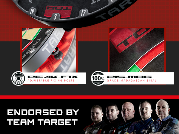 Target Darts TOR Dartboard Steel Tip Dart Modern Rotational Number Ring Premium Sisal Thin Wire