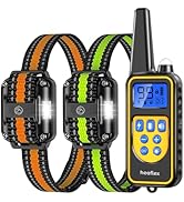 Heaflex Dog Training Collar for 2 Dogs, 3300ft Remote Dog Shock Collar with Night LED Light, IPX7...