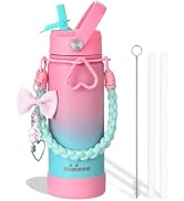 18oz Ceramic-Lined Kids Water Bottle, Insulated Water Bottle kids School | Stainless Steel, Leak-...
