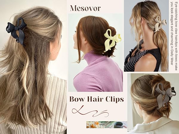 Cute Bow Claw Clips