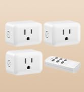 DEWENWILS Wireless Outlet, 100FT Range, 1 Remote and 3 Outlets | 125V, 60Hz, 15A, 1875W, Programm...