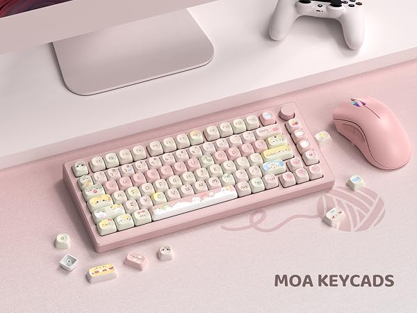 womier pink MOA keycaps
