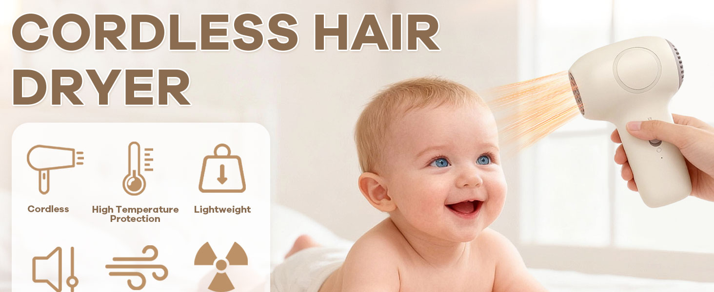 cordless hair dryer cordless blow dryer mini hair dryer battery powered hair dryer small hair dryer