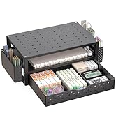 WALI Monitor Stand Riser with Drawer and 2 Pen Holders, Desk Organizers and Accessories for Compu...