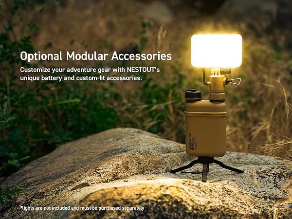 optional modular accessories for additional purchase