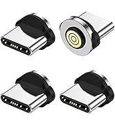 Tunkia Magnetic Charging Tips Head Connector 4 Pack 360° Rotating Magnetic Phone Cable Adapter fo...