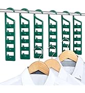 CraftyCrocodile Space Saving Hangers for Clothes - 6 in Pack, Heavy Duty Plastic, Multipurpose Cl...