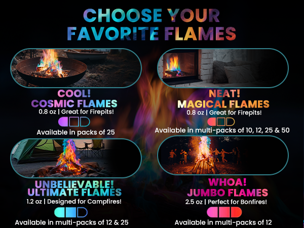 fire color changing packets fire pit