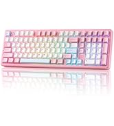 YUNZII AL98 QMK/VIA Wireless Mechanical Gaming Keyboard,Full Aluminum,BT/2.4G/USB-C, Pre-Lubed Ho...