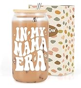 Coolife in My Mama Era Coffee Glass Cups - Best Mom, New Mom Gifts, Cute Mother Mama Gifts - Vale...