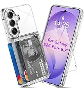 AFGHOA for Samsung S26 Plus Wallet Case 4 Credit Card ID Holder Clear Flip | Cover for Galaxy S26...