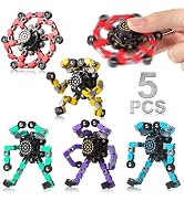 Gokeey Transformable Fidget Spinners for Kids and Adults Stress Relief Sensory Toys for Boys and ...
