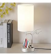 Dreamholder Touch Control USB Table Lamp, Upgraded 4-Way Dimmable Bedside Desk Lamp with USB C & ...