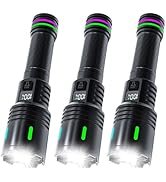 Tokeyla 3 Pack Led Flahlight Rechargeable, 18650 No Battery Flashlight Zoomable Super Bright Wate...