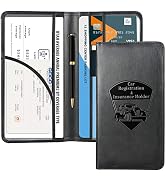 CoBak Car Registration and Insurance Holder - Vehicle Glove Box Car Organizer with Magnetic Closu...