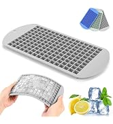 Home Breeze Silicone Mini Ice Cube Tray, 160 Nugget Ice Cube Molds Easy Release Small Ice Cube fo...