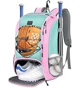 MATEIN Baseball Backpack, Softball Bat Bag with Shoes Compartment for Youth, Boys and Adult, Ligh...