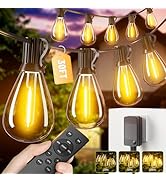 Amzrap 30FT LED Outdoor String Lights Waterproof Patio Lights with Dimmable & Shatterproof Replac...