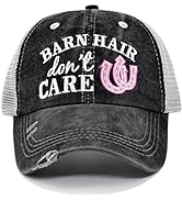 FADACHY Ponytail Hats for Women, Baseball Cap with Ponytail Hole, Embroidered High Mess Bun Pony ...