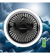 Digibond Small Fan, High Power Silent Desk Fan Portable USB Fan 3000mAh Rechargeable Battery Powe...