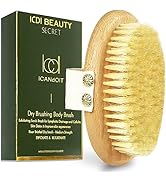 ICANdOIT-Medium Strength Dry Body Brush for Skin,Natural Boar Bristles Exfoliating Brush for Cell...