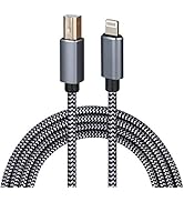 WORLDBOYU Lightning to MIDI Cable USB OTG Type B Cable for Select iPhone, iPad Models for Midi Co...