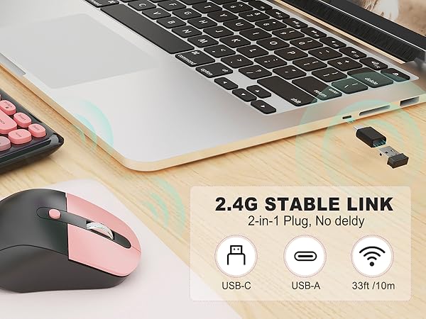 Ergonomic Wireless Keyboard and Mouse