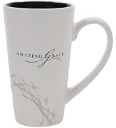 Christian Art Gifts Large Inspirational Ceramic Coffee & Tea Mug for Men & Women: Amazing Grace, ...