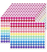 1400 PCS Dot Stickers, 3/4" Colored Coding Labels, 10 Assorted Colors Dot Stickers for Office, St...