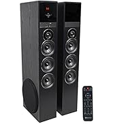 Rockville TM150B Black Home Theater System Tower Speakers 10" Sub/Bluetooth/USB