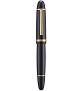 Jinhao X169 Fountain Pen #8 Fine Nib Vivid Black Solid Metal Daily Writer | Large Ink converter S...