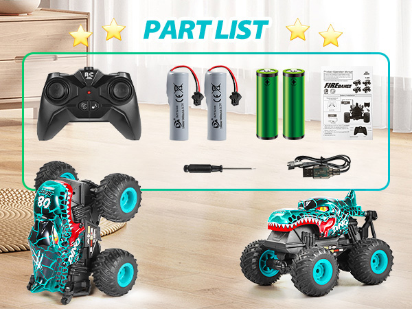 remote control monster truck cyan