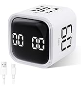 GuDoQi Multi-Function Cube Timer, 5/10/30/60 Min & Custom Count Down, Included Pause & Resume Fea...