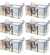 97L moving bags heavy duty,6 pack extra large moving bags with zippers,moving totes with lids hea...