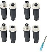PG7 M12 5Pin Socket Panel Aviation Wire Connector Gold-Plated Copper Metal Contacts Male & Female...