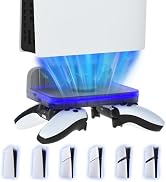Ps5 wall mount for All PS5 Models,Ps5 accessories stand with RGB Lights,Wall mount kit for ps5 pr...