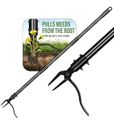 Yuanling Weed Puller, Stand Up Weed Puller with 4-Claw Steel Head, Long Handle Weed Remover Hand ...