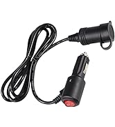 5FT Cigarette Lighter Extension Cord with On Off Switch - Car Cigarette Lighter Male Plug to Fema...