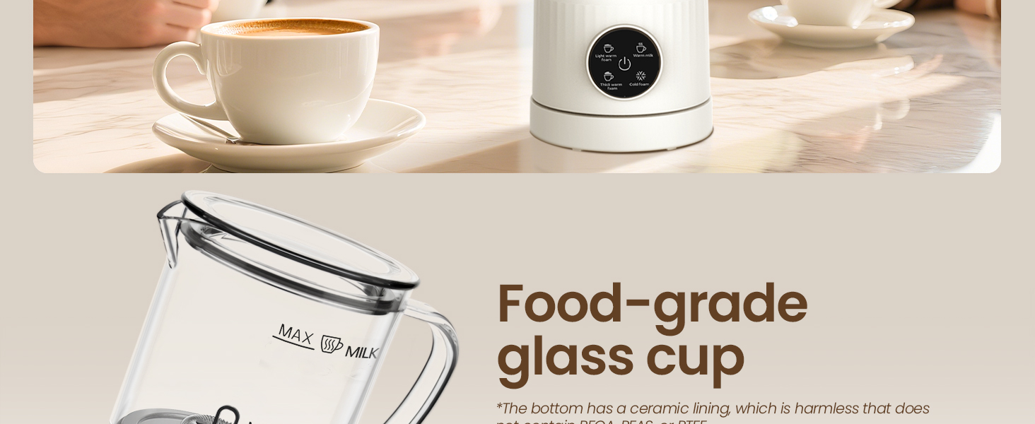 electric milk frother hot and cold foam