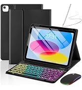 EAMPANG Case with Keyboard Mouse for iPad A16 11th/10th Generation 11/10.9 inch,Air 11 M4/M3/M2,A...