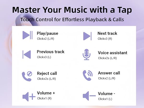 Touch Control for Effortless Playback & Calls