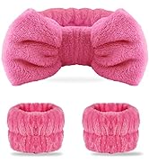 Spa Headband Wrist Bands, WSYUB Makeup Face Wash Headband Wristband Set, Spa Headband Makeup Skin...