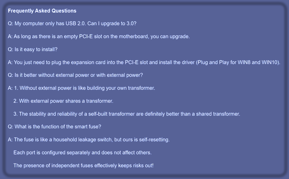 FAQ-style screenshot with questions about guest access permissions, case sensitivity, PCB use, offline peer updates, planned power outages, multi-word confidence, meaningful storage metrics, and file sharing.