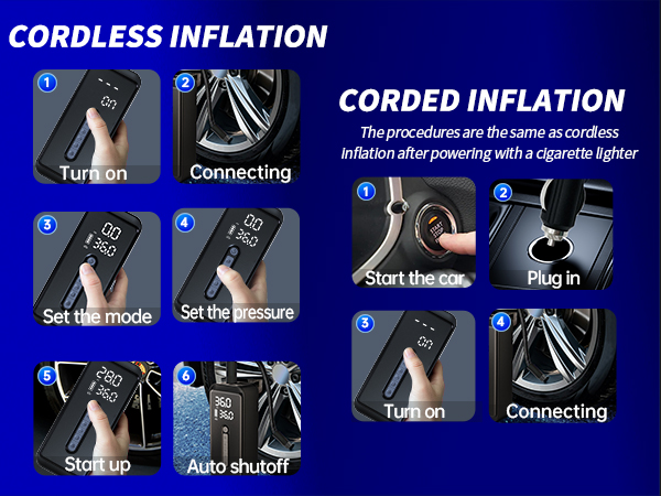 compresor de aire para carro portatil portable tire pump car tire inflator portable